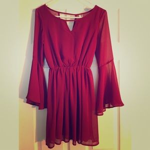 Flowy maroon dress